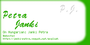 petra janki business card